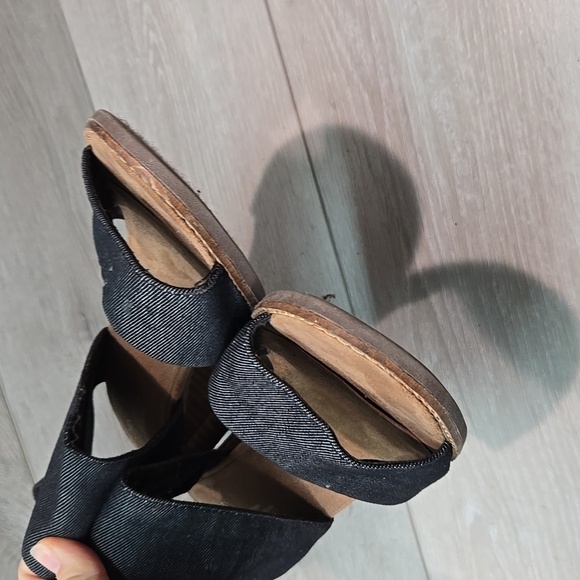 Toms Women Majorca Cut Out Ankle Heels Open Toe Sandals shoes sz 12 - Picture 4 of 12